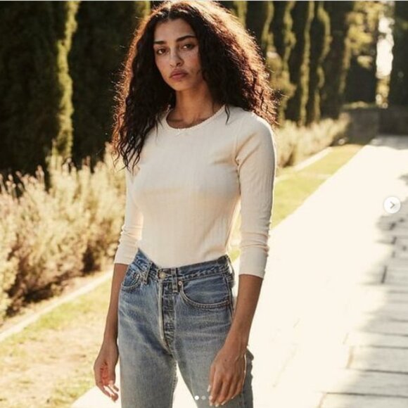 Doen set of 2 pointelle Annie tee size S - Picture 16 of 16